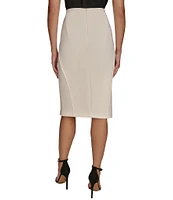 Donna Karan Seamed Zipper-Slit Pencil Skirt