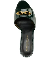 Donna Karan Senna Patent Chain Dress Slides