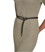 Donna Karan Short Sleeve Boat Neck Knit Sheath Dress