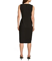 Donna Karan Sleeveless V-Neck Sheath Dress