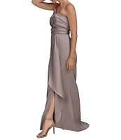 Donna Karan Strapless Mikado Column Gown