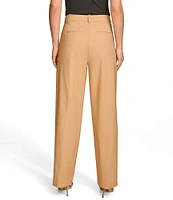 Donna Karan Stretch Wide Leg Tab Waist Pant