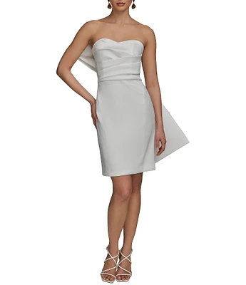 Donna Karan Sweetheart Neck Bow Sheath Dress