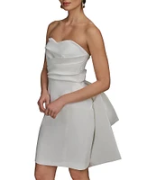 Donna Karan Sweetheart Neck Bow Sheath Dress