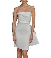 Donna Karan Sweetheart Neck Bow Sheath Dress