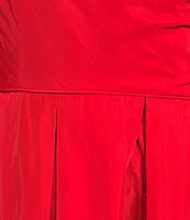 Donna Karan Taffeta Bow One Shoulder Sleeveless Ballgown