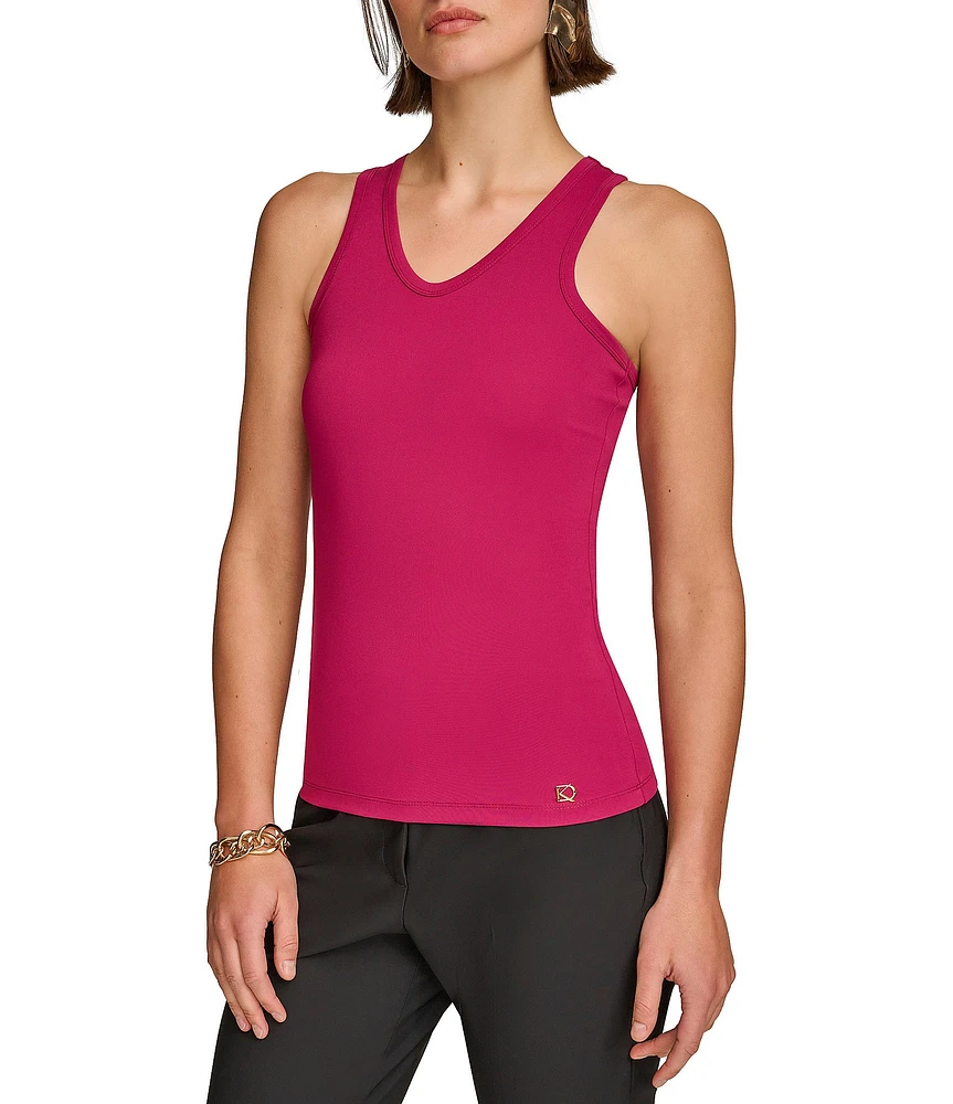 Donna Karan V Neckline Sleeveless Tank