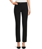 Donna Karan Woven Straight Leg Ankle Pant