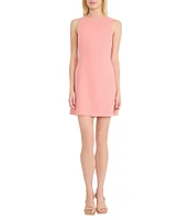 Donna Morgan Square Neck Fit and Flare Linen Mini Dress