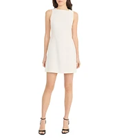 Donna Morgan Square Neck Fit and Flare Linen Mini Dress