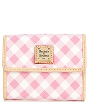 Dooney & Bourke Gingham Small Flap Credit Card Wallet