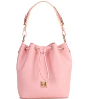 Dooney & Bourke Luca Leather Drawstring Slouchy Shoulder Bucket Bag