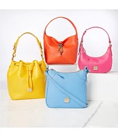 Dooney & Bourke Luca Leather Drawstring Slouchy Shoulder Bucket Bag