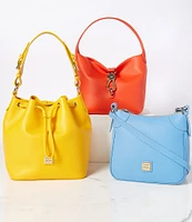 Dooney & Bourke Luca Leather Drawstring Slouchy Shoulder Bucket Bag