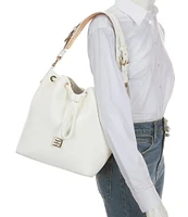 Dooney & Bourke Luca Leather Drawstring Slouchy Shoulder Bucket Bag