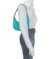 Dooney & Bourke Lucca Pebbled Leather Hobo Baguette Shoulder Bag