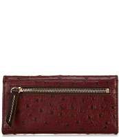 Dooney & Bourke Ostrich Collection Continental Snap Clutch Wallet