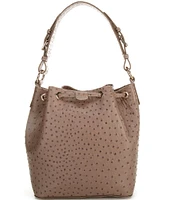 Dooney & Bourke Ostrich Drawstring Bucket Bag