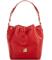 Dooney & Bourke Ostrich Drawstring Bucket Bag