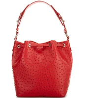 Dooney & Bourke Ostrich Drawstring Bucket Bag
