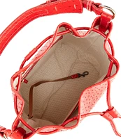 Dooney & Bourke Ostrich Drawstring Bucket Bag