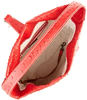 Dooney & Bourke Ostrich Logo Lock Hobo Shoulder Bag