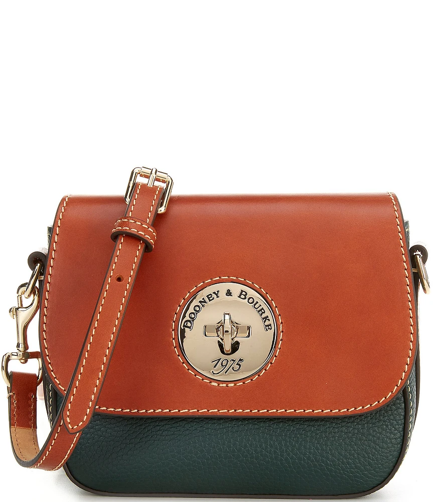 Dooney & Bourke Pebble Turnlock Flap Saddle Crossbody Bag