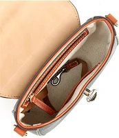 Dooney & Bourke Pebble Turnlock Flap Saddle Crossbody Bag