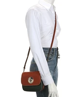 Dooney & Bourke Pebble Turnlock Flap Saddle Crossbody Bag