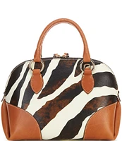 Dooney & Bourke Zebra Printed Domed Satchel Bag