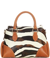 Dooney & Bourke Zebra Printed Satchel Bag