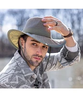Dorfman Milano Basin Supplex® Mesh Safari 3#double; Brim Hat