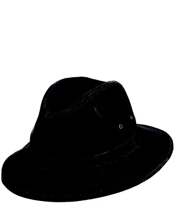 Dorfman Milano Hiker Washed Twill Safari 2 1/2#double; Brim Hat