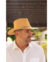 Dorfman Milano Scala Genuine Panama Outback Taos 3#double; Brim Hat