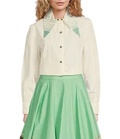 Double D Ranch Far Away Woven Collared 3/4 Sleeve Blouse