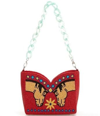 Double D Ranch Horse Talk Novelty Beaded Bag