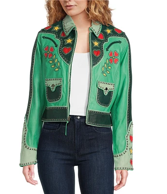 Double D Ranch Rangeland Romance & Rustlers Rosie Printed Open Front Long Sleeve Jacket