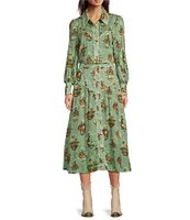 Double D Ranch Romance & Rustlers Printed Beaded Midi A-Line Skirt