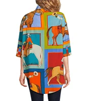 Double D Ranch Woman Of The Ranch 3/4 Sleeve Button Down Shirt