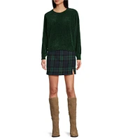 Double Zero Dark Plaid Mini Skirt