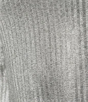 Double Zero Long Sleeve Metallic Foil Top