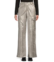 Double Zero Metallic High Waist Cargo Pants