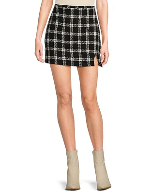 Double Zero Plaid Mini Skirt