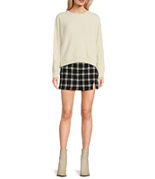 Double Zero Plaid Mini Skirt