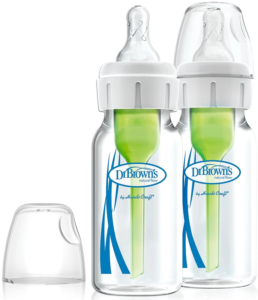 Dr. Brown's Options+™ Anti-Colic Narrow 4oz Glass Baby Bottles 2-Pack