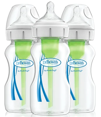 Dr. Brown's Options+ Anti-Colic Wide-Neck 9oz Baby Bottle 3-Pack