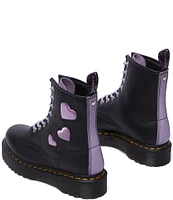 Dr. Martens 1460 Zip Heart Leather Combat Boots