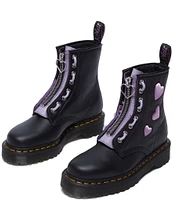 Dr. Martens 1460 Zip Heart Leather Combat Boots