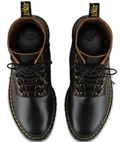 Dr. Martens Leona Smooth Leather Chunky Lug Sole Platform Heel Combat Boots