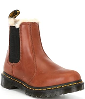 Dr. Martens Women's 2976 Leonore Faux Fur Leather Cold Weather Chelsea Booties